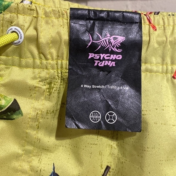Psycho Tuna shorts NEW large tropical cocktails lemon‎ drop pockets - Picture 3 of 8